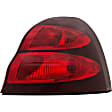 1611249 Passenger Side Halogen Tail Light, With bulb(s), Red Lens