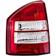 1611250 Driver Side Halogen Tail Light, Without bulb(s), Clear & Red Lens