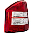 1611250 Driver Side Halogen Tail Light, Without bulb(s), Clear & Red Lens