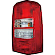 1611253 Passenger Side Halogen Tail Light, With bulb(s), Clear & Red Lens