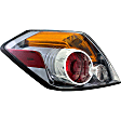 1611254 Driver Side Halogen Tail Light, With bulb(s), Amber, Clear & Red Lens, Sedan