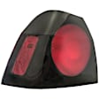 1611258 Driver Side Halogen Tail Light, With bulb(s), Red Lens