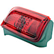1611260 Driver Side Halogen Tail Light, Without bulb(s), Red Lens