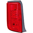 1611260 Driver Side Halogen Tail Light, Without bulb(s), Red Lens