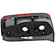 1611260 Driver Side Halogen Tail Light, Without bulb(s), Red Lens