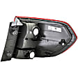 1611272 Driver Side Halogen Tail Light, Without bulb(s), Clear & Red Lens