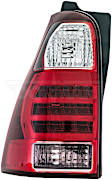 1611278 Driver Side Halogen Tail Light, Without bulb(s), Clear & Red Lens