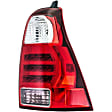 1611279 Passenger Side Halogen Tail Light, Without bulb(s), Clear & Red Lens