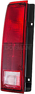 1611286 Driver Side Halogen Tail Light, Without bulb(s), Red Lens