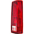 1611287 Passenger Side Halogen Tail Light, Without bulb(s), Red Lens