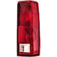 1611287 Passenger Side Halogen Tail Light, Without bulb(s), Red Lens