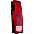 1611287 Passenger Side Halogen Tail Light, Without bulb(s), Red Lens