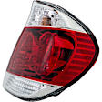 1611296 Driver Side Halogen Tail Light, With bulb(s), Clear & Red Lens