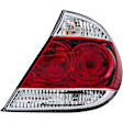 1611296 Driver Side Halogen Tail Light, With bulb(s), Clear & Red Lens