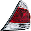 1611296 Driver Side Halogen Tail Light, With bulb(s), Clear & Red Lens