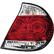 1611297 Passenger Side Halogen Tail Light, With bulb(s), Clear & Red Lens