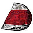 1611299 Passenger Side Halogen Tail Light, With bulb(s), Clear & Red Lens