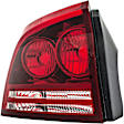 1611300 Driver Side Halogen Tail Light, Without bulb(s), Clear & Red Lens