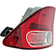1611302 Driver Side Halogen Tail Light, Without bulb(s), Clear & Red Lens