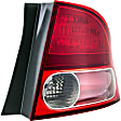 1611303 Passenger Side Halogen Tail Light, Without bulb(s), Clear & Red Lens