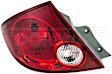 1611304 Driver Side Halogen Tail Light, With bulb(s), Clear & Red Lens, Sedan