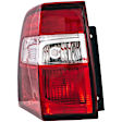1611313 Driver Side Halogen Tail Light, Without bulb(s), Clear & Red Lens