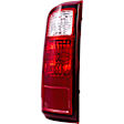 1611315 Driver Side Halogen Tail Light, Without bulb(s), Clear & Red Lens