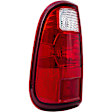 1611315 Driver Side Halogen Tail Light, Without bulb(s), Clear & Red Lens
