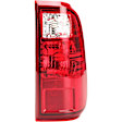 1611316 Passenger Side Halogen Tail Light, Without bulb(s), Clear & Red Lens