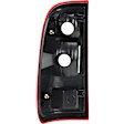 1611316 Passenger Side Halogen Tail Light, Without bulb(s), Clear & Red Lens