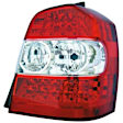1611324 Passenger Side Halogen Tail Light, Without bulb(s), Clear & Red Lens