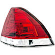 1611328 Passenger Side Halogen Tail Light, With bulb(s), Clear & Red Lens