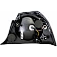1611329 Driver Side Halogen Tail Light, With bulb(s), Red Lens