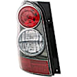 1611354 Driver Side Halogen Tail Light, Without bulb(s), Clear & Red Lens