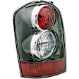 1611354 Driver Side Halogen Tail Light, Without bulb(s), Clear & Red Lens