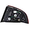 1611356 Driver Side Halogen Tail Light, With bulb(s), Red Lens