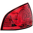 1611356 Driver Side Halogen Tail Light, With bulb(s), Red Lens