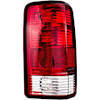 1611358 Driver Side Halogen Tail Light, Without bulb(s), Clear & Red Lens