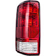 1611358 Driver Side Halogen Tail Light, Without bulb(s), Clear & Red Lens
