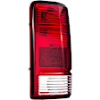 1611358 Driver Side Halogen Tail Light, Without bulb(s), Clear & Red Lens