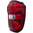 1611365 Passenger Side Halogen Tail Light, Without bulb(s), Clear & Red Lens