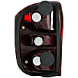 1611365 Passenger Side Halogen Tail Light, Without bulb(s), Clear & Red Lens
