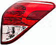1611367 Passenger Side Halogen Tail Light, Without bulb(s), Clear & Red Lens