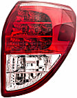 1611367 Passenger Side Halogen Tail Light, Without bulb(s), Clear & Red Lens