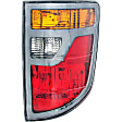 2008 Honda Ridgeline - Passenger Side Halogen Tail Light, Without bulb(s), Amber, Clear & Red Lens