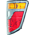 2008 Honda Ridgeline - Passenger Side Halogen Tail Light, Without bulb(s), Amber, Clear & Red Lens
