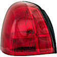 1611388 Driver Side Halogen Tail Light, Without bulb(s), Red Lens