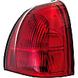 1611389 Passenger Side Halogen Tail Light, Without bulb(s), Red Lens