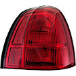 1611389 Passenger Side Halogen Tail Light, Without bulb(s), Red Lens