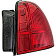 1611389 Passenger Side Halogen Tail Light, Without bulb(s), Red Lens